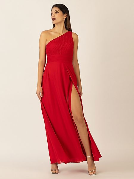 Apart Abendkleid mit Plissee- Drapierung vorne günstig online kaufen