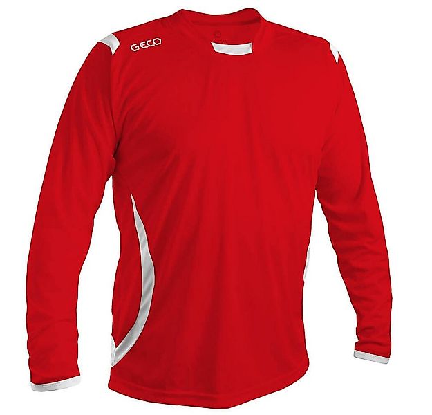Geco Langarmshirt Levante (100% Polyester) rot/weiss Herren günstig online kaufen
