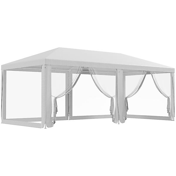 Outsunny Garten Empfangszelt Pavillon mit 6 abnehmbaren Seitenwänden, Maße günstig online kaufen
