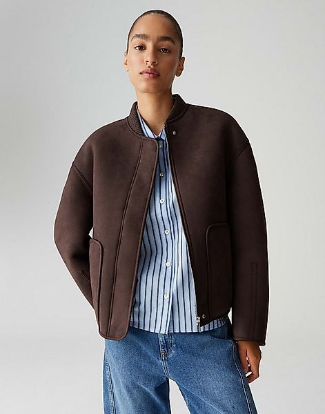 OPUS Blouson HALISSA Regular in Wildlederoptik lockere Passform, weicher Gr günstig online kaufen