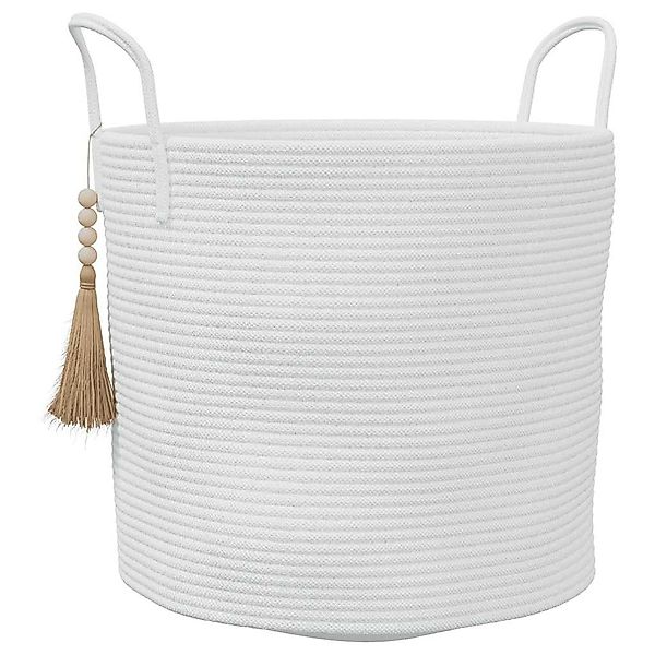 vidaXL Aufbewahrungskorb Aufbewahrungskorb Weiß Ø40x35 cm günstig online kaufen
