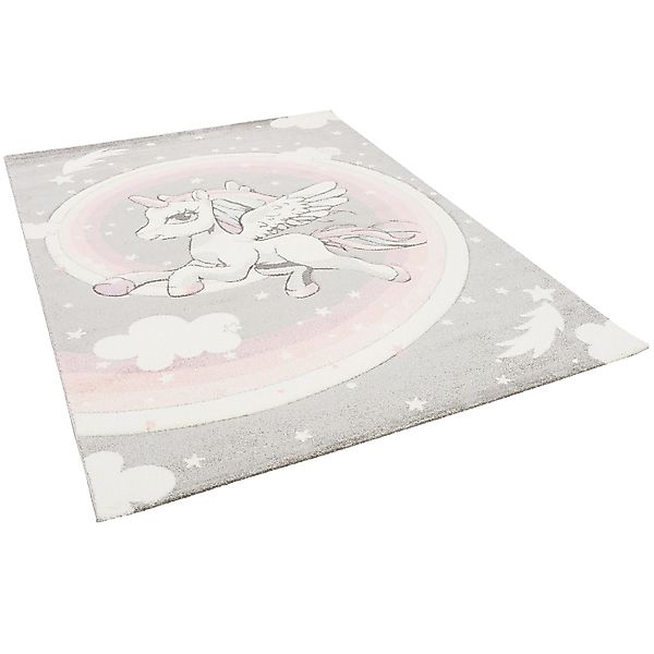 Pergamon Kinder Teppich Maui Kids Pastell Einhorn Grau 120x170cm günstig online kaufen