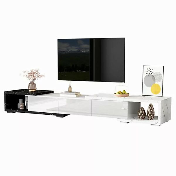 BlingBin TV-Schrank Lowboard (1-St., Hochglanz-TV-Schrank einstellbare Läng günstig online kaufen