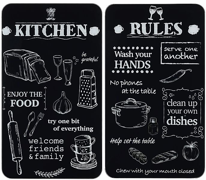 Maximex Herd-Abdeckplatte "Universal Modell KITCHEN RULES", (Set, 2 tlg.), günstig online kaufen