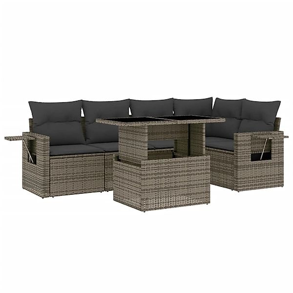 vidaXL Gartenlounge-Set 6-tlg. Garten-Sofagarnitur mit Kissen günstig online kaufen