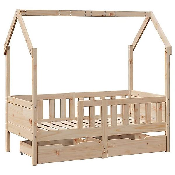 vidaXL Bett Kinderbett mit Schubladen 80x170 cm Massivholz Kiefer günstig online kaufen