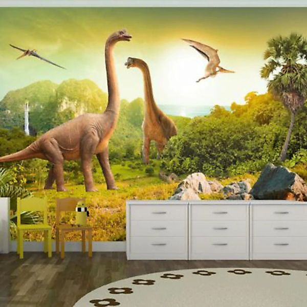 artgeist Fototapete Dinosaurier mehrfarbig Gr. 400 x 280 günstig online kaufen