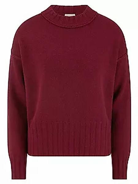 Rundhals-Pullover aus Schurwolle und Kaschmir include rot günstig online kaufen