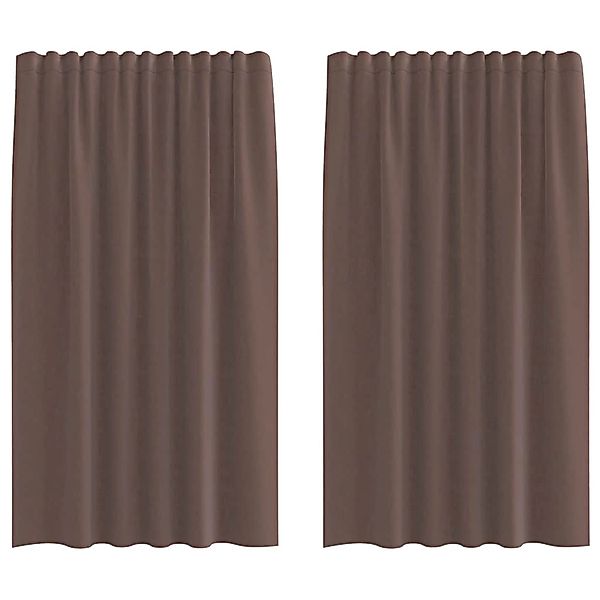 vidaXL Voile Vorhänge mit Stangentaschen 2 Stk Braun 4102172 günstig online kaufen