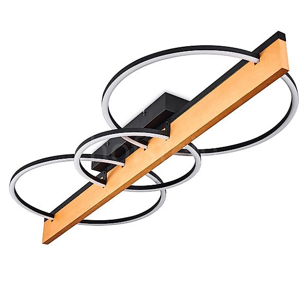 hofstein Deckenleuchte dimmbare Deckenlampe aus Holz/Metall/Kunststoff günstig online kaufen