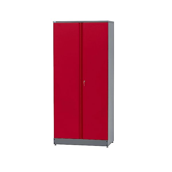 Küpper Materialschrank 2-Türig mit 10 Schubladen 204 x 91 x 45 cm Dunkelrot günstig online kaufen