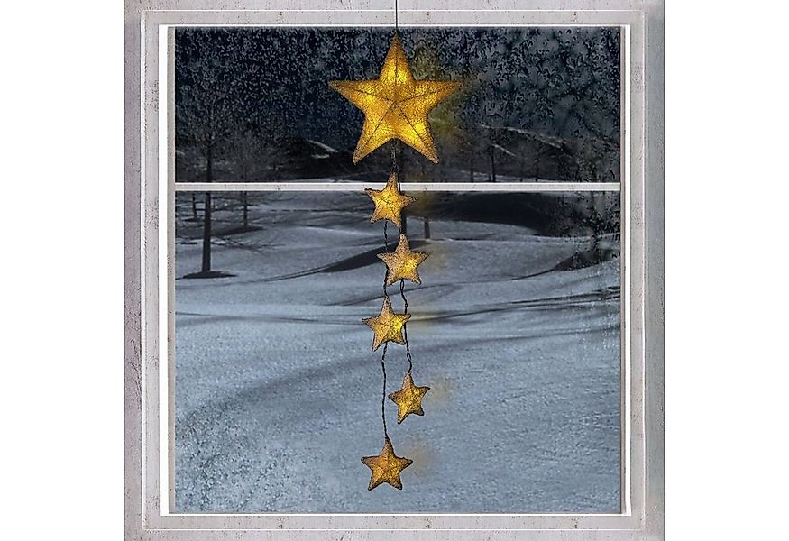 BURI Lichterkette Sisalsterne Lichterkette 15 LEDs Beleuchtung Dekoration W günstig online kaufen