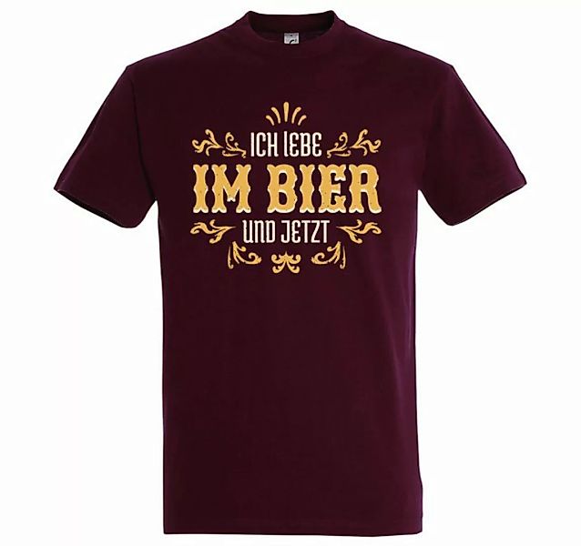 Youth Designz T-Shirt Ich Lebe Im Bier Und Jetzt Herren Shirt mit lustigem günstig online kaufen