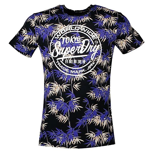Superdry Super 5´ Kurzarm T-shirt S Black / Blue / Beige günstig online kaufen