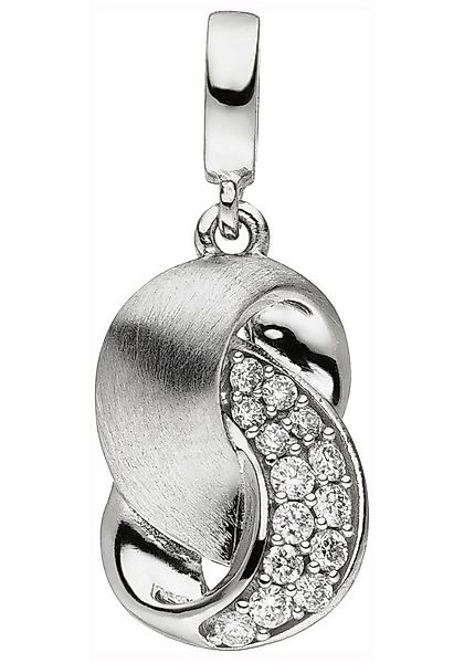 JOBO Kettenanhänger Anhänger Weißgoldanhänger 12 mm, 585 Weißgold mit 14 Di günstig online kaufen