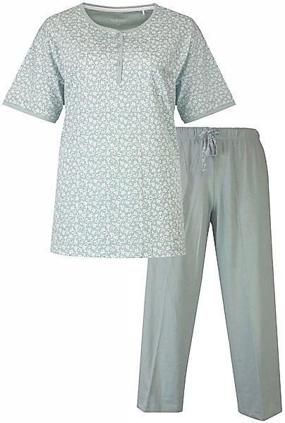 Tenderness Schlafanzug Damen Pyjama mit Caprihose günstig online kaufen