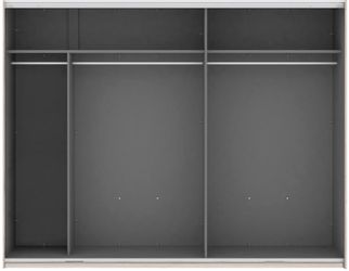 FORTE Schwebetürenschrank "Rondino" mit weißen Hochglanz-Absetzungen günstig online kaufen