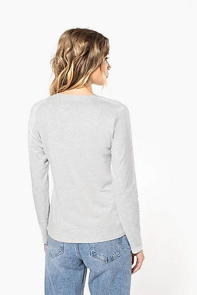 Kariban Langarmshirt Langarmshirt Damen Ladies' long-sleeved crew neck T-sh günstig online kaufen