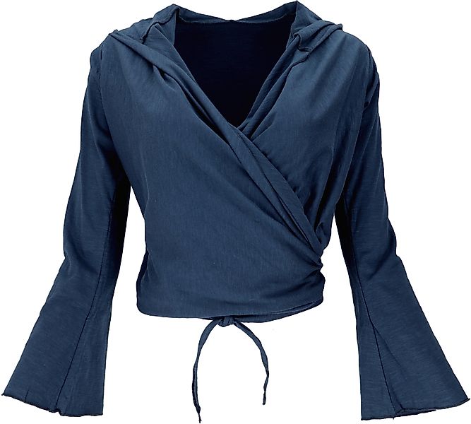 Guru-Shop Longsleeve Wickelshirt, Yogashirt, Langarmshirt mit.. günstig online kaufen