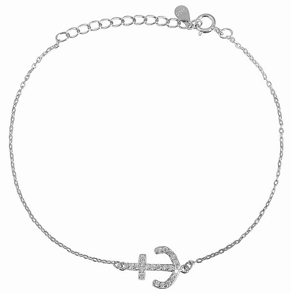 Adelia´s Armband "keine Anker aus 925 Silber mit Zirkonia 20 cm" günstig online kaufen