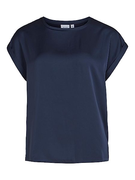 Vila T-Shirt Satin Blusen Kurzarm Basic günstig online kaufen