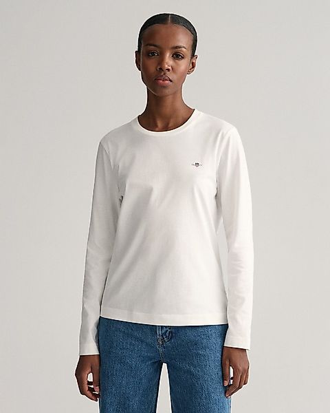 Gant Langarmshirt REG SHIELD LS T-SHIRT kleine Logostickerei auf der Brust günstig online kaufen