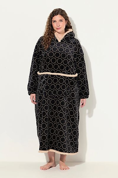 Ulla Popken Bademantel Loungewear-Poncho Plüsch Kapuze günstig online kaufen