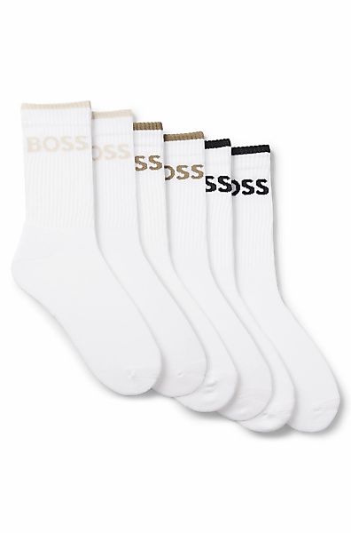 BOSS "6P QS Stripe CC" Packung, 6er, 6 Paar tlg. mit BOSS Schriftzug günstig online kaufen