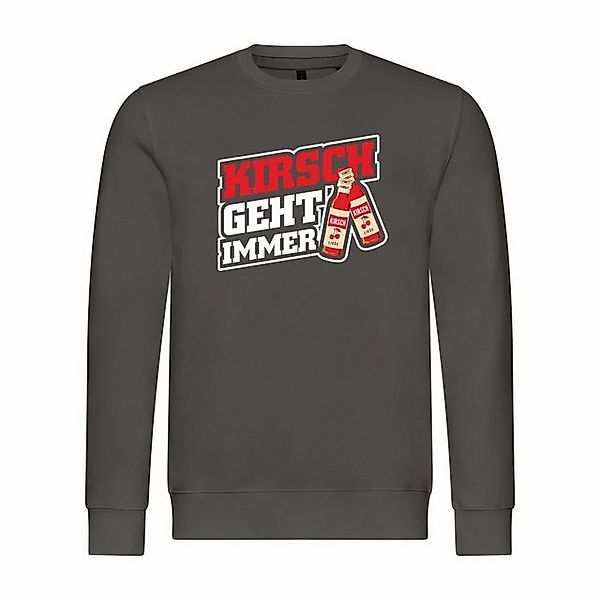 deinshirt Rundhalspullover Herren Pullover Kirsch geht immer Mit Print Moti günstig online kaufen