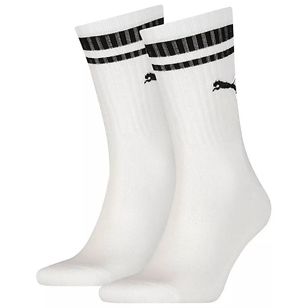 Puma Heritage Stripe Crew Socken 2 Paare EU 43-46 White günstig online kaufen
