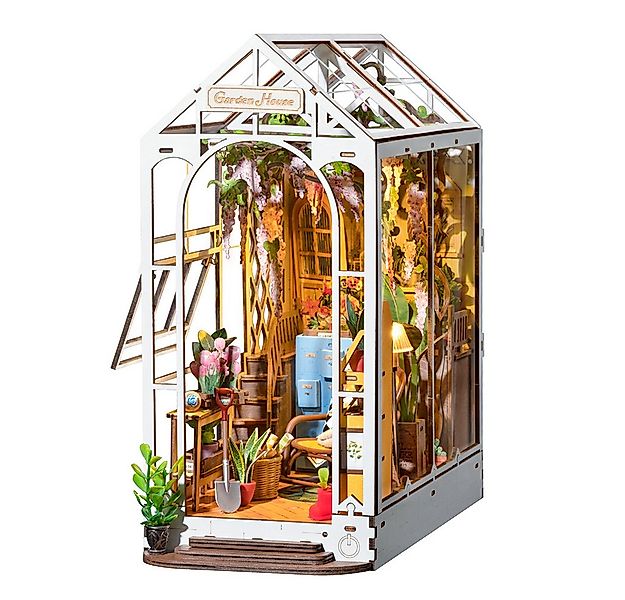 HR Direktverkauf GmbH 3D-Puzzle 3D-Holzpuzzle Garden House – DIY Miniatur-B günstig online kaufen