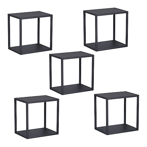 en.casa Wandregal, Set 5-tlg., »Nostened« quadratisch günstig online kaufen