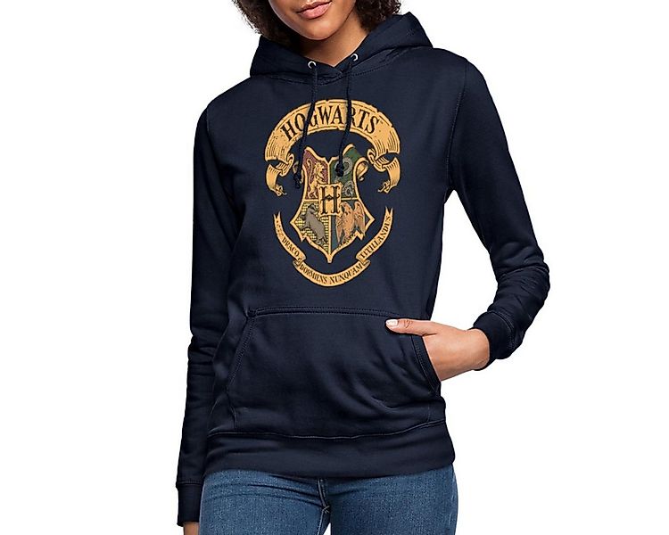 Spreadshirt Hoodie Harry Potter Hogwarts Wappen Damen Hoodie (1-tlg) günstig online kaufen