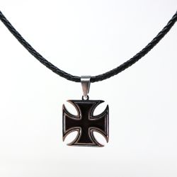 DALMARO Kette mit Anhänger Lederkette Edelstahlkette günstig online kaufen