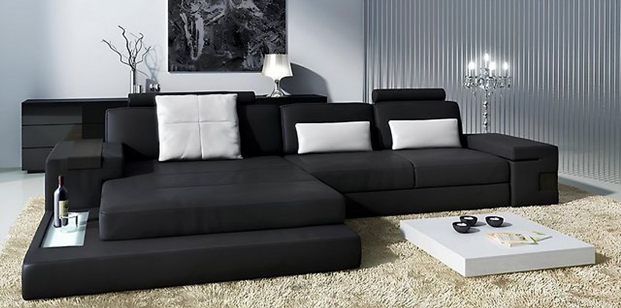 JVmoebel Ecksofa Ledersofa Sofa mit USB,Polster Eck Garnitur L Form Sitzeck günstig online kaufen