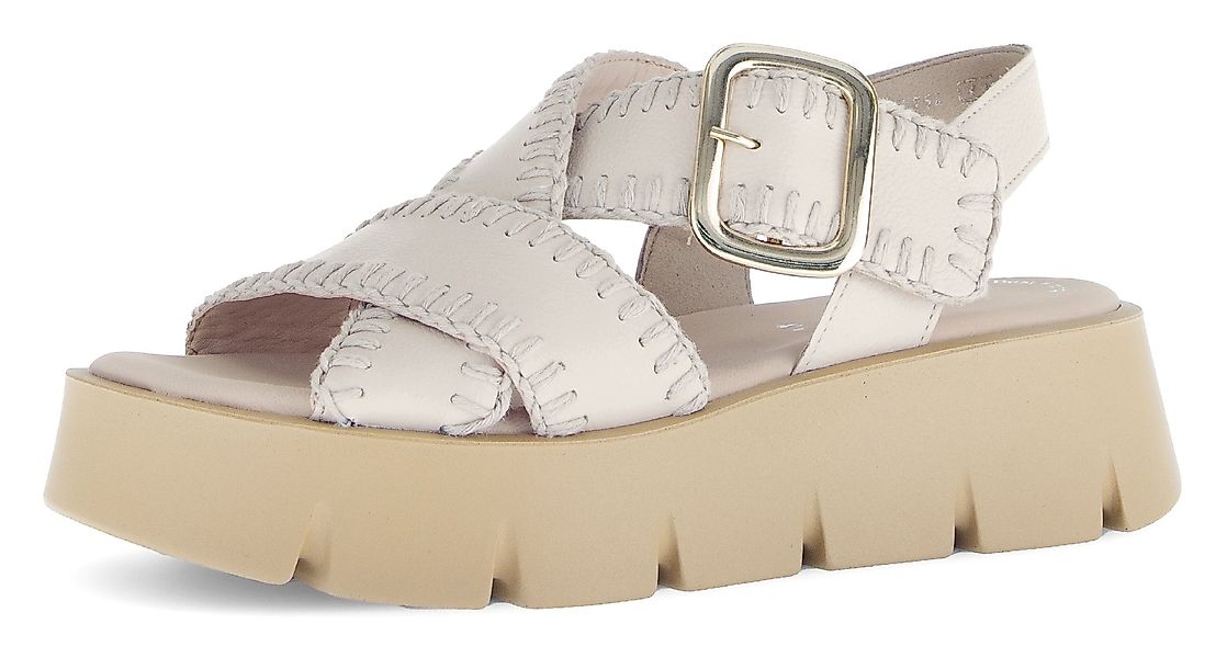 Gabor Sandalette, Plateau, Sandale, Sommerschuh mit Klett unter der Ziersch günstig online kaufen