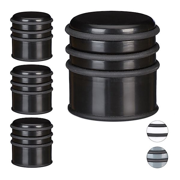 relaxdays Türstopper 4 x Türstopper schwarz günstig online kaufen