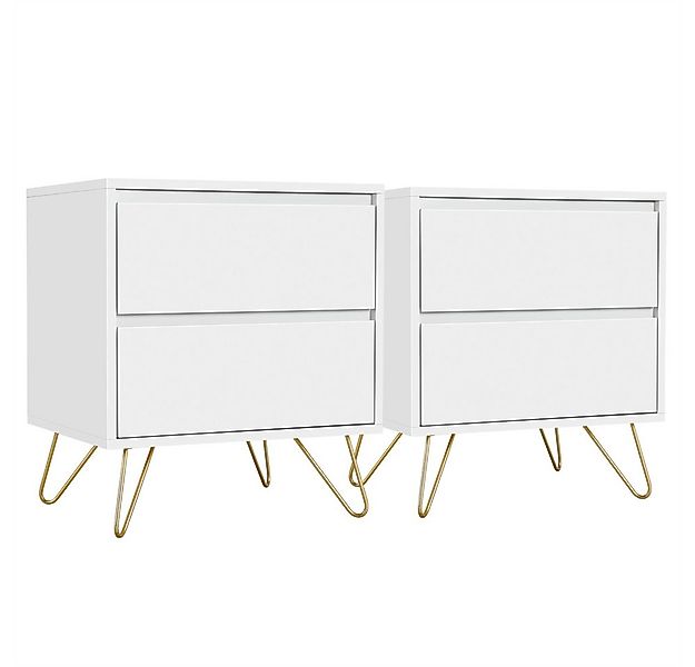 Yaheetech Nachttisch 50 × 40 × 56,5 cm (2-St), Beistelltisch Nachtkommode N günstig online kaufen