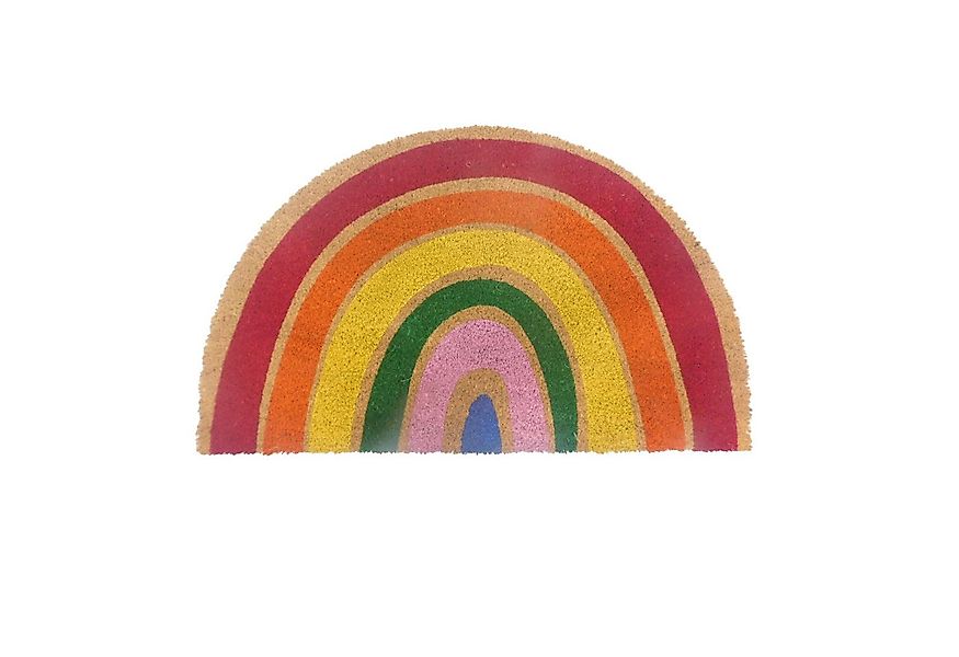 relaxdays Fußmatte Kokos Fußmatte halbrund 80x50 cm, halbrund, Höhe: 15 mm, günstig online kaufen