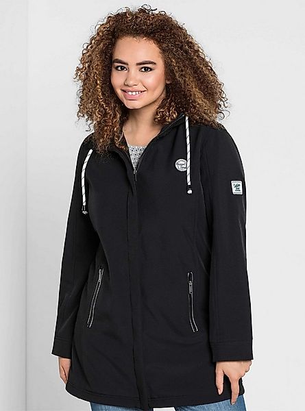 Sheego Allwetterjacke Softshelljacke Langarm mit weicher Fleece-Innenseite günstig online kaufen