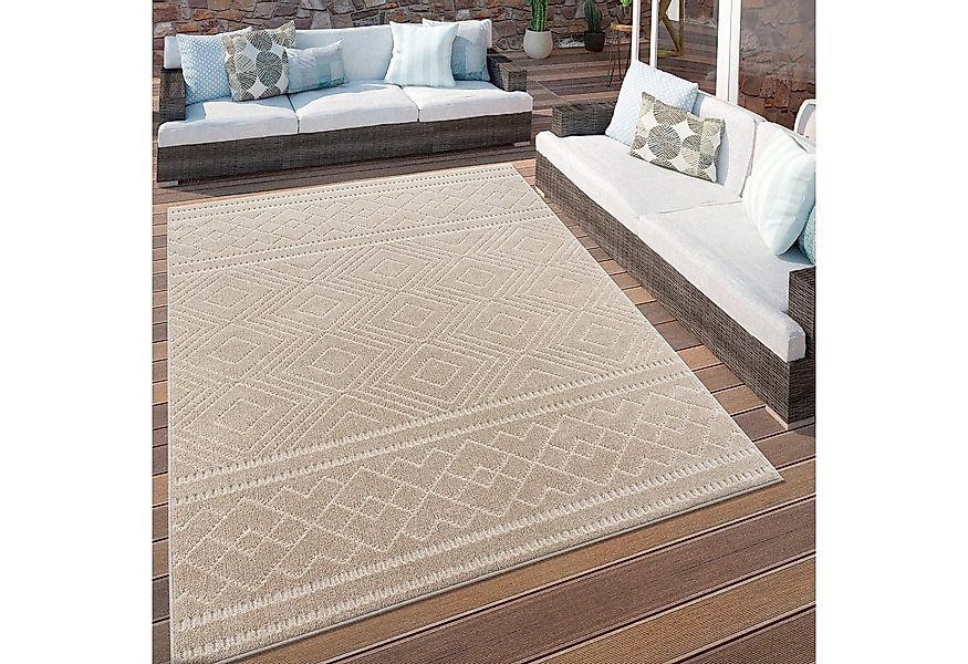 Paco Home Teppich Stilo 866, rechteckig, Höhe: 10 mm, Hoch-Tief Effekt, Rau günstig online kaufen