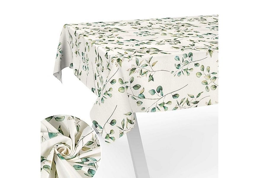 ANRO Tischdecke aus Stoff mit Blumen Pflanzen wasserabweisend Tischtuch Tis günstig online kaufen
