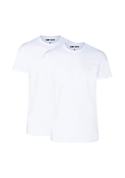 CAMP DAVID Unterhemd underwear (2er Pack) mit flacher Naht günstig online kaufen