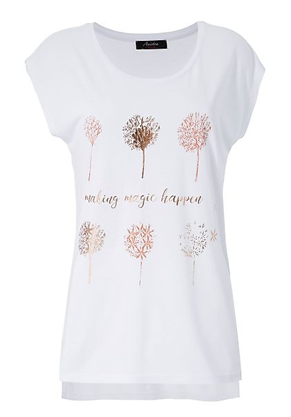 Aniston CASUAL T-Shirt, mit Frontdruck, teilweise glitzernder Folienprint günstig online kaufen