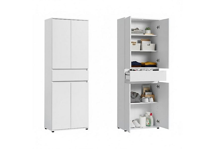 Home Collective Mehrzweckschrank Schrank 60 cm breit mit 4 Türen & Schublad günstig online kaufen