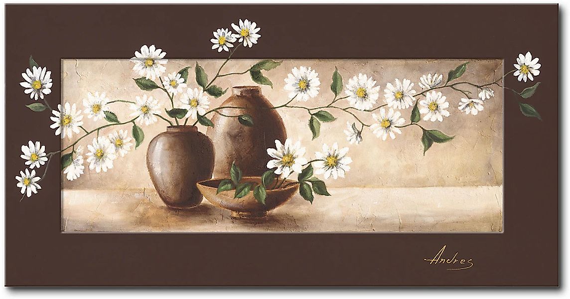 Artland Wandbild "Stillleben mit Margeriten", Vasen & Töpfe, (1 St.) günstig online kaufen