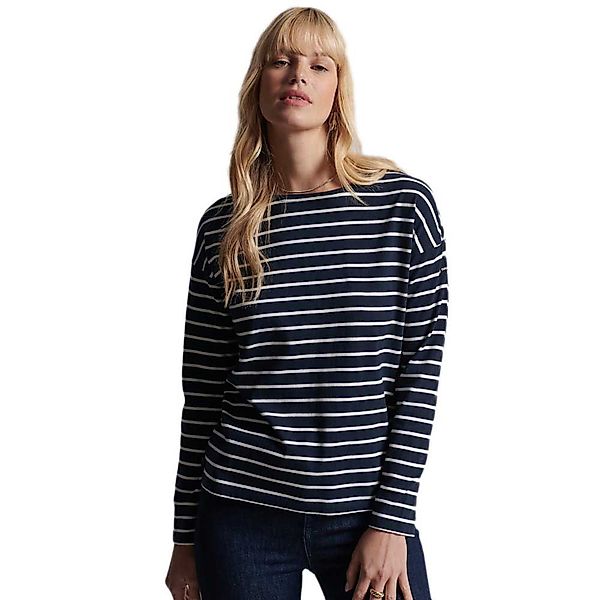 Superdry Studios Hw Stripe Langarm-t-shirt XS Navy / Cream Stripe günstig online kaufen