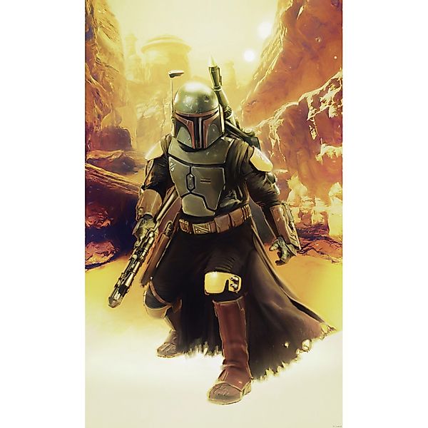 Komar Vlies Fototapete Star Wars Boba Fett Sneaking Up Mehrfarbig günstig online kaufen