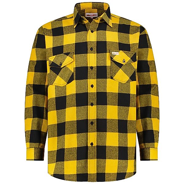 Kamro Kariertes Freizeithemd Farbe gelb Größe: 8XL günstig online kaufen