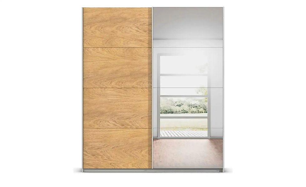 Schwebetürenschrank mit Spiegel Malva Extra ¦ grau ¦ Maße (cm): B: 181 H: 2 günstig online kaufen